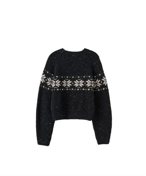 GENERAL IDEA（ジェネラルアイデア）の「【GENERAL IDEA】スノウニットプルオーバー / DUST SNOW KNIT PULLOVER（ニット/セーター・レディース・ブラック/ベージュ/レッド・L/M/S）」の10枚目の写真