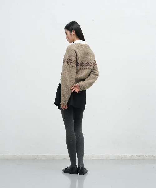 GENERAL IDEA（ジェネラルアイデア）の「【GENERAL IDEA】スノウニットプルオーバー / DUST SNOW KNIT PULLOVER（ニット/セーター・レディース・ブラック/ベージュ/レッド・L/M/S）」の17枚目の写真