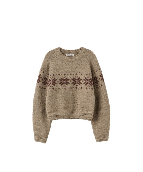 GENERAL IDEA（ジェネラルアイデア）の「【GENERAL IDEA】スノウニットプルオーバー / DUST SNOW KNIT PULLOVER（ニット/セーター・レディース・ブラック/ベージュ/レッド・L/M/S）」の18枚目の写真