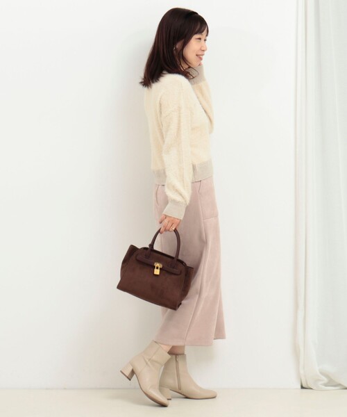 MICO COULIER（ミコクリエ）の「フェザーヤーンカーディガン（カーディガン/ボレロ・レディース・チャコールグレー/ライトグレー/キナリ・38）」の10枚目の写真