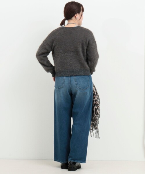 MICO COULIER（ミコクリエ）の「フェザーヤーンカーディガン（カーディガン/ボレロ・レディース・チャコールグレー/ライトグレー/キナリ・38）」の17枚目の写真