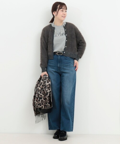 MICO COULIER（ミコクリエ）の「フェザーヤーンカーディガン（カーディガン/ボレロ・レディース・チャコールグレー/ライトグレー/キナリ・38）」の19枚目の写真