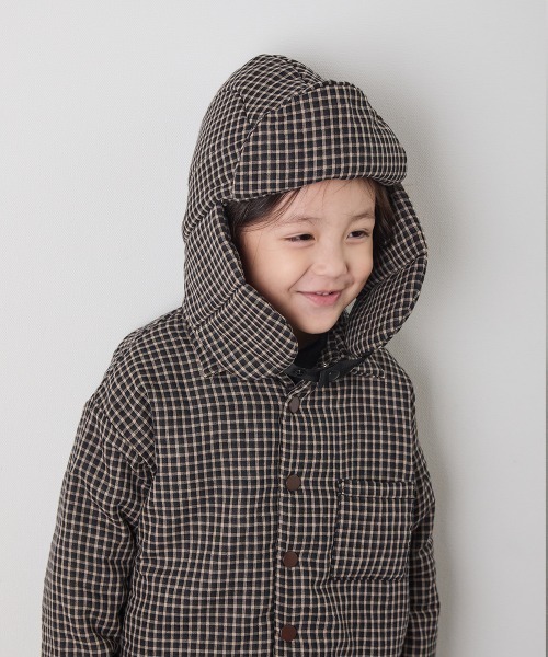 riziere（リジェール）の「チェック柄中綿フライトキャップ（キャップ・キッズ・ブラック・FREE）」の4枚目の写真