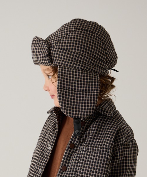 riziere（リジェール）の「チェック柄中綿フライトキャップ（キャップ・キッズ・ブラック・FREE）」の11枚目の写真