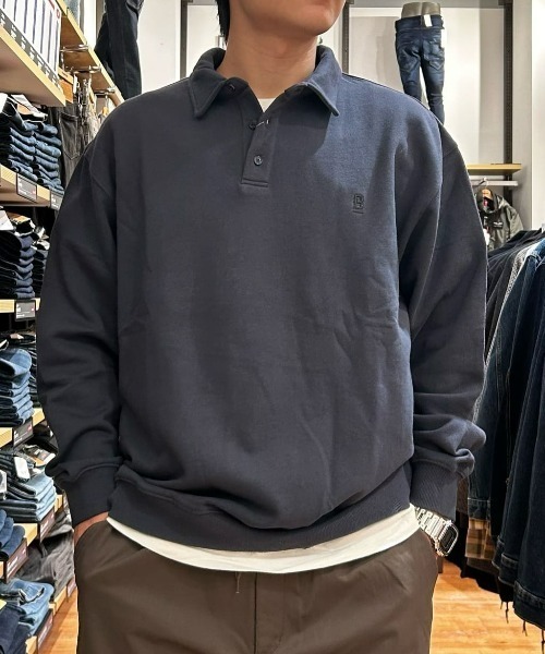 BACK NUMBER(バックナンバー)の「BACK NUMBER(バックナンバー)【メンズ】スウェットポロ襟トレーナー(スウェット・メンズ・ブラウン/ネイビー・L/XL/M)」の14枚目の写真