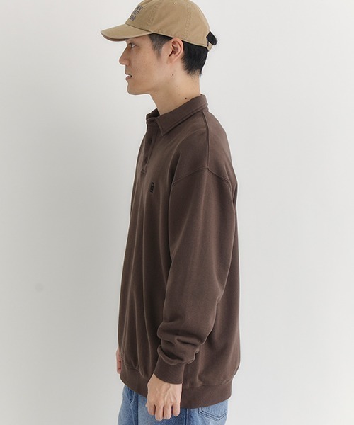 BACK NUMBER(バックナンバー)の「BACK NUMBER(バックナンバー)【メンズ】スウェットポロ襟トレーナー(スウェット・メンズ・ブラウン/ネイビー・L/XL/M)」の18枚目の写真