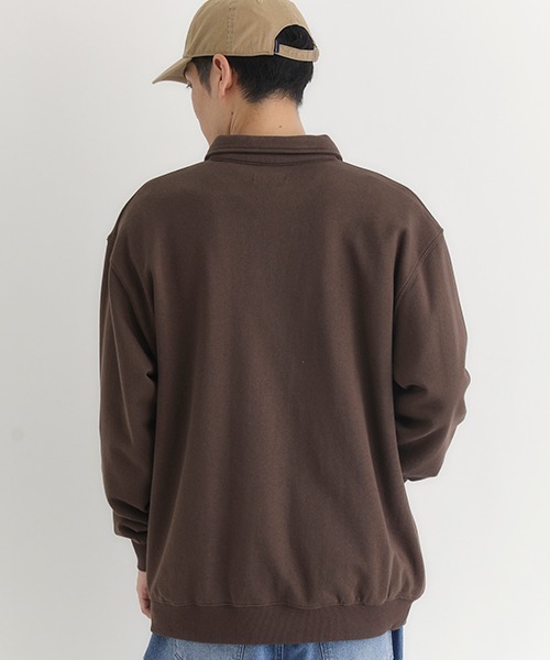 BACK NUMBER(バックナンバー)の「BACK NUMBER(バックナンバー)【メンズ】スウェットポロ襟トレーナー(スウェット・メンズ・ブラウン/ネイビー・L/XL/M)」の19枚目の写真