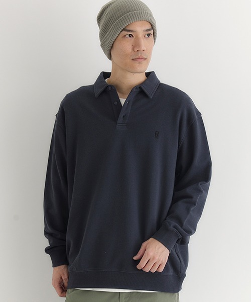BACK NUMBER(バックナンバー)の「BACK NUMBER(バックナンバー)【メンズ】スウェットポロ襟トレーナー(スウェット・メンズ・ブラウン/ネイビー・L/XL/M)」の21枚目の写真