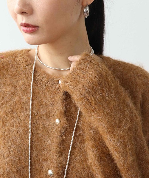 Three Four Time（ｽﾘｰﾌｫｰﾀｲﾑ）の「ソフトシャギーW起毛カーディガン（カーディガン/ボレロ・レディース・キャメル/ピンク/アイボリー・FREE）」の11枚目の写真