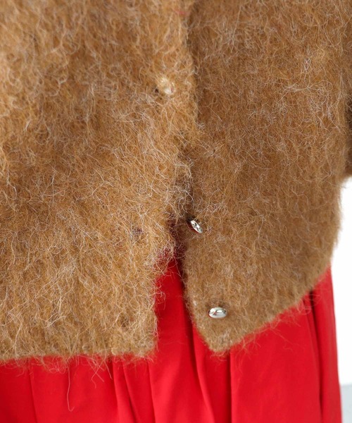 Three Four Time（ｽﾘｰﾌｫｰﾀｲﾑ）の「ソフトシャギーW起毛カーディガン（カーディガン/ボレロ・レディース・キャメル/ピンク/アイボリー・FREE）」の13枚目の写真