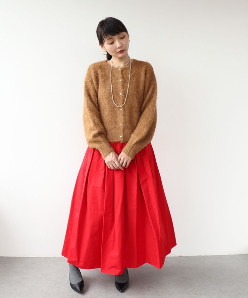 Three Four Time（ｽﾘｰﾌｫｰﾀｲﾑ）の「ソフトシャギーW起毛カーディガン（カーディガン/ボレロ・レディース・キャメル/ピンク/アイボリー・FREE）」の14枚目の写真