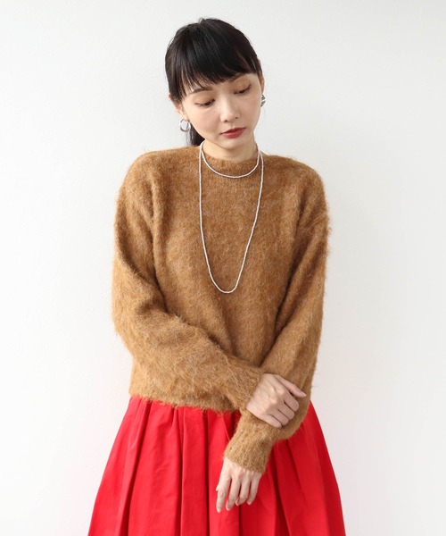 Three Four Time（ｽﾘｰﾌｫｰﾀｲﾑ）の「ソフトシャギーW起毛カーディガン（カーディガン/ボレロ・レディース・キャメル/ピンク/アイボリー・FREE）」の15枚目の写真
