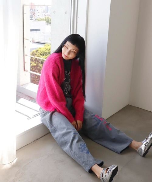 Three Four Time（ｽﾘｰﾌｫｰﾀｲﾑ）の「ソフトシャギーW起毛カーディガン（カーディガン/ボレロ・レディース・キャメル/ピンク/アイボリー・FREE）」の18枚目の写真