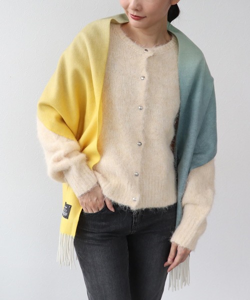 Three Four Time（ｽﾘｰﾌｫｰﾀｲﾑ）の「ソフトシャギーW起毛カーディガン（カーディガン/ボレロ・レディース・キャメル/ピンク/アイボリー・FREE）」の8枚目の写真