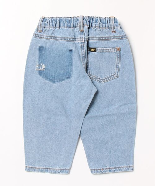 Ocean&Ground(オーシャン&グラウンド)の「リラックスフィットテーパードデニムパンツ(デニムパンツ・キッズ・ケミカルウォッシュ/ダークインディゴブルー/ブラック・80/140/130/120/110/100/90)」の4枚目の写真