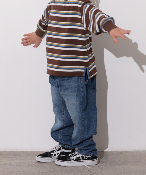 Ocean&Ground（オーシャン&グラウンド）の「ﾘﾗｯｸｽﾌｨｯﾄﾃｰﾊﾟｰﾄﾞﾃﾞﾆﾑﾊﾟﾝﾂ（その他パンツ・キッズ・ケミカルウォッシュ/ダークインディゴブルー/ブラック・80/140/130/120/110/100/90）」の12枚目の写真