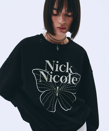BUTTERFLY SIGNATURE SWEATSHIRT_BLACK CREAM