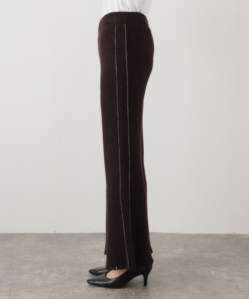 LOW CLASSIC（ロウ　クラシック）の「【LOW CLASSIC/ロウ・クラシック】 DAMAGED KNIT BOOT CUT PANTS（その他パンツ・レディース・ブラウン・SMALL）」の9枚目の写真