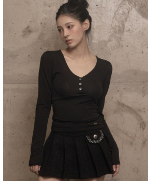 KHAKIPOINT(カーキポイント)の「Puff Long Sleeve (black)(Tシャツ/カットソー・レディース・その他・FREE)」の1枚目の写真