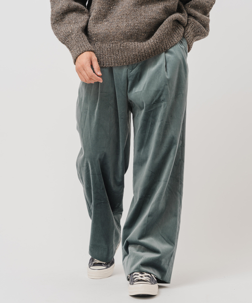 EDIFICE（エディフィス）の「E.PONTOGLIO VELVET バギー パンツ（その他パンツ・メンズ・グリーン/キャメル/サックスブルー/ブラック・LARGE/MEDIUM）」の14枚目の写真