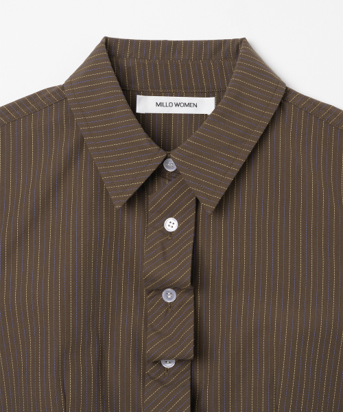 MILLO WOMEN（ミロウーマン）の「ダブルプラケットシャツ[ブラウン]（シャツ/ブラウス・レディース・その他・SMALL/MEDIUM）」の4枚目の写真