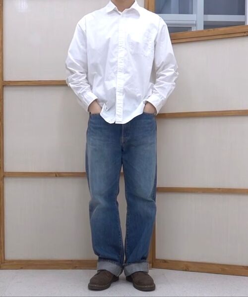MUSINSA STANDARD（ムシンサスタンダード）の「リラックスドウォッシュドポプリンシャツ[ホワイト]（シャツ/ブラウス・メンズ・その他・SMALL/MEDIUM/LARGE/X-LARGE/XX-LARGE）」の7枚目の写真