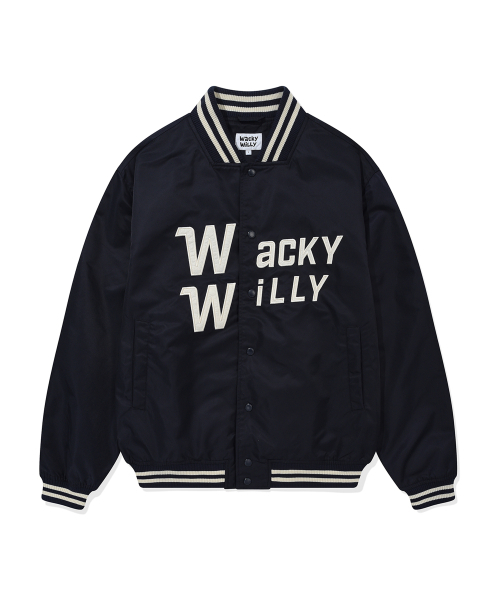 Wacky WiLLy(ワッキーウィリー)の「ナイロングラフィックバスティジャケットダークネイビー(スタジャン・レディース・その他・X-LARGE/SMALL/MEDIUM/LARGE)」の9枚目の写真
