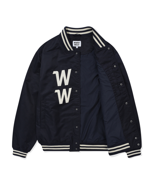 Wacky WiLLy(ワッキーウィリー)の「ナイロングラフィックバスティジャケットダークネイビー(スタジャン・レディース・その他・X-LARGE/SMALL/MEDIUM/LARGE)」の11枚目の写真