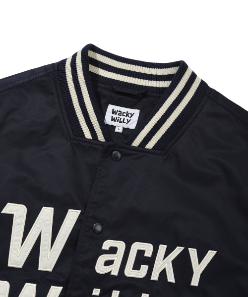 Wacky WiLLy(ワッキーウィリー)の「ナイロングラフィックバスティジャケットダークネイビー(スタジャン・レディース・その他・X-LARGE/SMALL/MEDIUM/LARGE)」の12枚目の写真