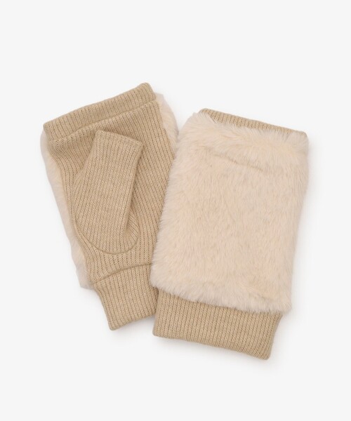 Afternoon Tea(アフタヌーンティー)の「3WAYフェイクファーグローブ(手袋・レディース・ベージュ/ブラック/グレー・ONE SIZE)」の17枚目の写真
