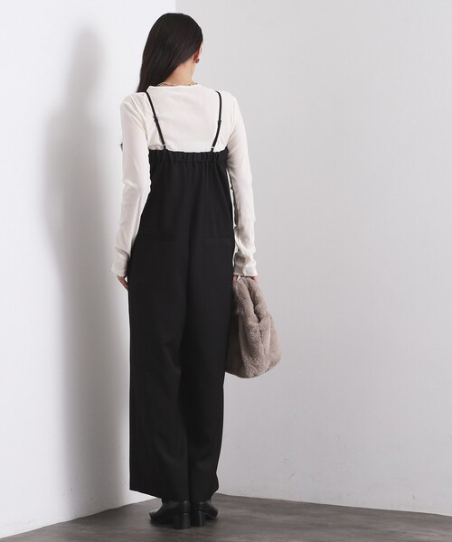 OPAQUE.CLIP（オペークドットクリップ）の「ベアサロペット【洗濯機OK】（サロペット/オーバーオール・レディース・ブラック/ブラウン系その他・38/40）」の5枚目の写真