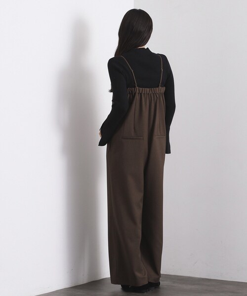 OPAQUE.CLIP（オペークドットクリップ）の「ベアサロペット【洗濯機OK】（サロペット/オーバーオール・レディース・ブラック/ブラウン系その他・38/40）」の9枚目の写真