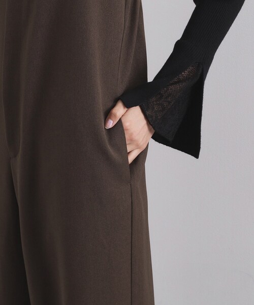 OPAQUE.CLIP（オペークドットクリップ）の「ベアサロペット【洗濯機OK】（サロペット/オーバーオール・レディース・ブラック/ブラウン系その他・38/40）」の17枚目の写真