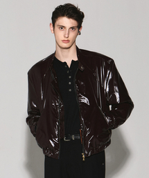 WESLEYHYUSTON（ウェズリーユーストン）の「SUNDANCE GLOSSY MOTERCYCLE JACKET BROWN（ライダースジャケット）」
