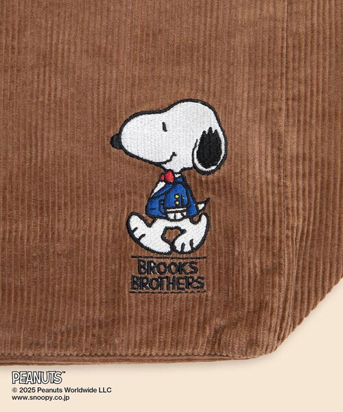 BROOKS BROTHERS（ブルックスブラザーズ）の「Brooks Brothers × PEANUTS　コーデュロイ　スヌーピーエンブロイダリー　トートバッグ（トートバッグ・メンズ・ブラウン・ONE SIZE）」の9枚目の写真