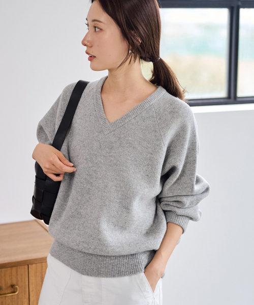 ≪WEB限定 / 追加≫AQUA Vネックプルオーバー（ニット/セーター