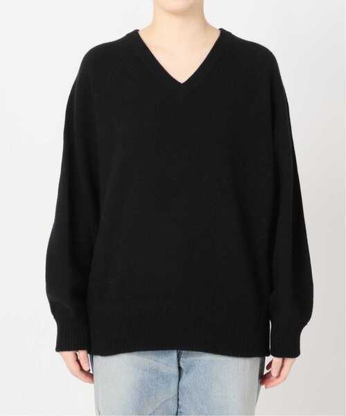 FRAMeWORK AQUA Vネックプルオーバー ニット　黒 ≪WEB限定 / 追加≫AQUA Vネックプルオーバー（ニット/セーター