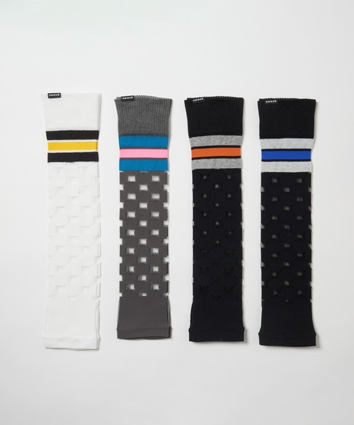 gomme（ゴム）の「ドットアームカバー（アームカバー・レディース・ブラック×ブルー/グレー/ブラック/ホワイト・FREE）」の5枚目の写真