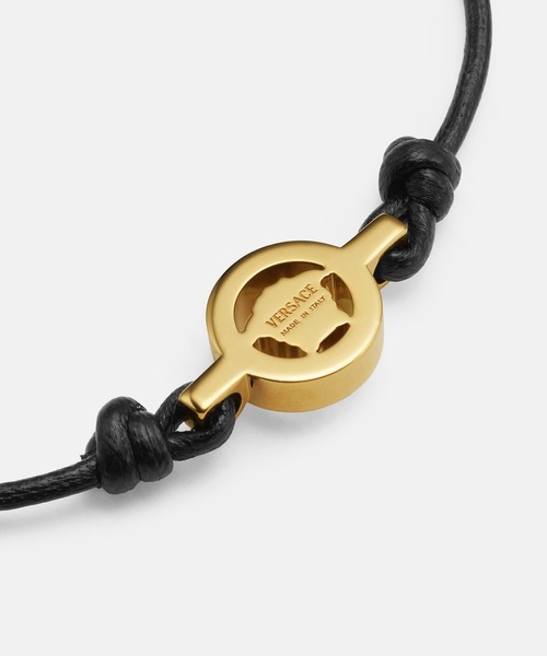 VERSACE(ヴェルサーチ)の「メドゥーサ '95 クリスタル レザー ブレスレット(ブレスレット・メンズ・ブラック×ゴールド/ピンク・ONE SIZE)」の3枚目の写真