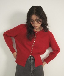 Shelly island | ゴールドボタンニュアンスカーディガン(ニット/セーター)