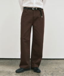 ヘリンボーンピュアコットンパンツ_BROWN(W25-PT24)