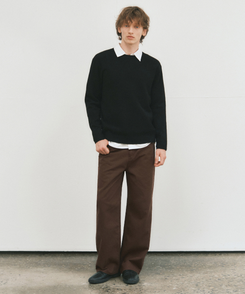WEDNESDAY OASIS(ウェンズデーオアシス)の「ヘリンボーンピュアコットンパンツ_BROWN(W25-PT24)(その他パンツ・メンズ・ブラウン・MEDIUM/LARGE)」の2枚目の写真