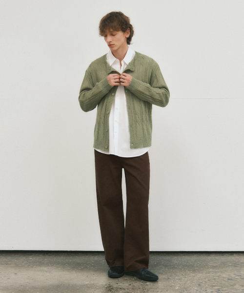 WEDNESDAY OASIS(ウェンズデーオアシス)の「ヘリンボーンピュアコットンパンツ_BROWN(W25-PT24)(その他パンツ・メンズ・ブラウン・MEDIUM/LARGE)」の3枚目の写真
