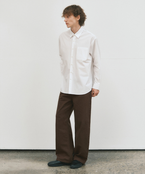 WEDNESDAY OASIS(ウェンズデーオアシス)の「ヘリンボーンピュアコットンパンツ_BROWN(W25-PT24)(その他パンツ・メンズ・ブラウン・MEDIUM/LARGE)」の4枚目の写真