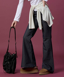 KOLEAT（コレット）の「レディース ブーツカットヴィンテージデニムパンツスラックス [生地] フレアパンツver.（デニムパンツ）」