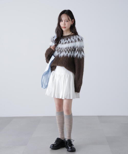 FREE'S MART(フリーズマート)の「インナーパンツ付きナチュラルコットンバルーンミニスカート(スカート・レディース・ホワイト/ブラウン系その他・MEDIUM/SMALL)」の17枚目の写真