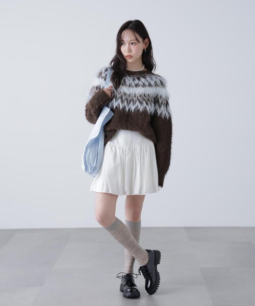 FREE'S MART(フリーズマート)の「インナーパンツ付きナチュラルコットンバルーンミニスカート(スカート・レディース・ホワイト/ブラウン系その他・MEDIUM/SMALL)」の18枚目の写真