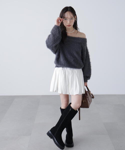 FREE'S MART(フリーズマート)の「インナーパンツ付きナチュラルコットンバルーンミニスカート(スカート・レディース・ホワイト/ブラウン系その他・MEDIUM/SMALL)」の19枚目の写真