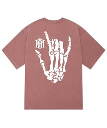 KTPP0095 ハンドスカルピグメント半袖Tシャツ - ピンク