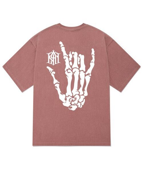 KAN6312(カン6312)の「KTPP0095 ハンドスカルピグメント半袖Tシャツ - ピンク(Tシャツ/カットソー・メンズ・その他・MEDIUM/LARGE/X-LARGE)」の1枚目の写真